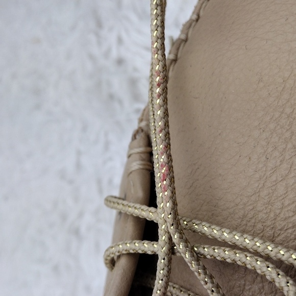 SAS Breezy Latte Leather Upper Round Toe Lace Up Moccasin Style Comfort Shoe - Picture 15 of 16